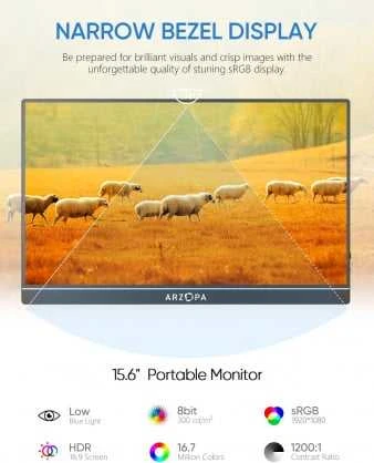 Nešiojamas monitorius Arzopa A1 GAMUT 15.6"
