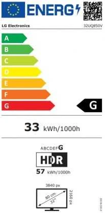 Monitorius LG 32UQ850V-W LED ekranas 81.3 cm (32") 3840 x 2160 pikselių 4K Ultra HD, Baltas
