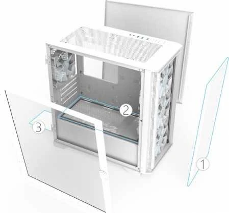Montech AIR 100 ARGB, Micro-ATX, Tempered Glass – baltos spalvos