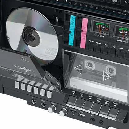 Muzikinis centras Muse | Ghetto Blasters | M-380 GB | AUX in | Bluetooth | Cassette deck | CD grotuvas | Juodas