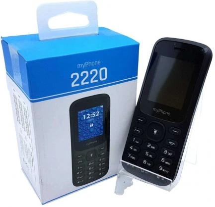 myPhone 2220 (Juodas) Dvi SIM kortelės 1,77" TFT 128x160/32MB/Micro SD/2G | myPhone