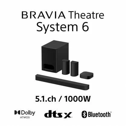 Sony | 5.1 kan. namų kino sistema | HTS60 BRAVIA kino sistema 6 | Garsiakalbiai | „Bluetooth“