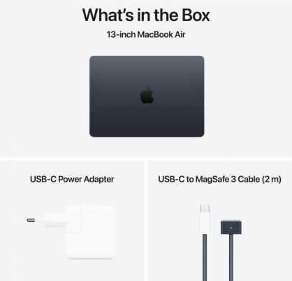 Nešiojamas kompiuteris „MacBook Air“ 13 colių įstrižainės „Apple M4 10C“ procesorius, „10C GPU“ / 16 GB / 512 GB SSD / vidurnakčio / RUS