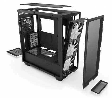 NZXT kompiuterio korpusas H7 Flow RGB 2024 midi bokštas juodas