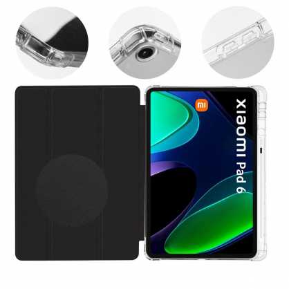 OBAL:ME MistyTab dėklas planšetiniam kompiuteriui Xiaomi Pad 6 juodos spalvos