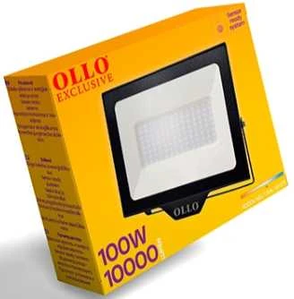 OLLO LED Prožektors 100W 4000K 10000lm IP65 SMD2835 CRI>80 PF>0.9 EEI:F