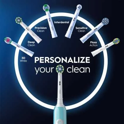Braun Oral-B | Elektrinis dantų šepetėlis su Travel Case | Pro Series 1 | Įkraunamas | Suaugusiems | Šepetėlių skaičius galvutės įeina 1 | Number of teeth brushing modes 3 | Caribbean Mėlyna