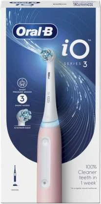 Oral-B | Elektrinis dantų šepetėlis | iO3 Series | Įkraunamas | Suaugusiems | Šepetėlių skaičius galvutės įeina 1 | Number of teeth brushing modes 3 | Blush Rožinė