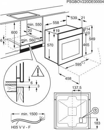Orkaitė Electrolux LOH3H00BK
