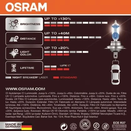 Osram Nakties Pralaužimo Lazeris - H4
