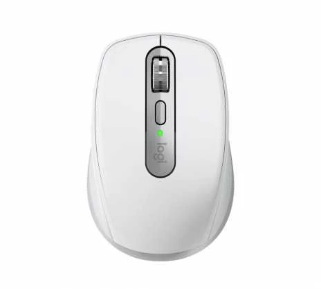Belaidė pelė Logitech MX Anywhere 3S - RF belaidė + Bluetooth, lazerinis, 8000 DPI, Pale Pilkas (Baltas)