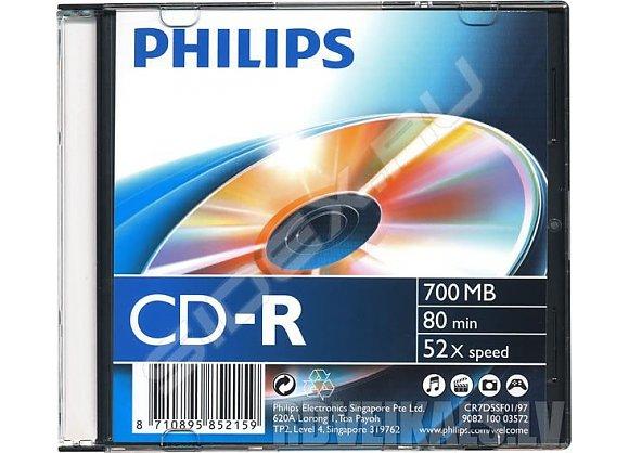 1x10 Philips CD-R 80Min 700MB 52x JC