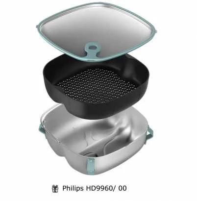 Gruzdintuvė Philips Combi HD9880/90, Juodos spalvos