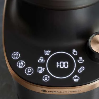Philips Flip&Juice™ Didelio greičio maišytuvas su sulčiaspaudės moduliu HR3770/10, Juodas