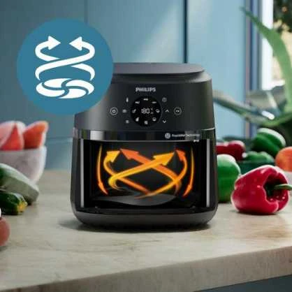 Gruzdintuvė Air fryer Philips AirFryer 2000 Series 4.2 l (sidabrinis)