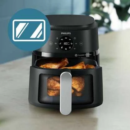 Gruzdintuvė Air fryer Philips AirFryer 2000 Series 4.2 l (sidabrinis)