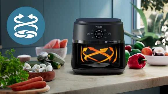 Philips 2000 serijos 6,2 l oro gruzdintuvė, sidabrinės spalvos (NA231/00)