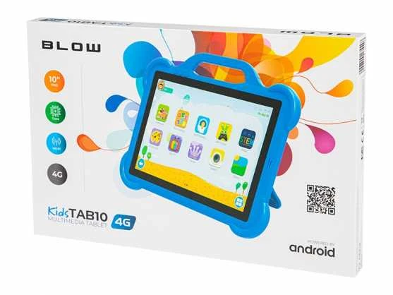 Planšetinis kompiuteris vaikams Blow KidsTAB10 4G, 4/64GB mėlynos spalvos