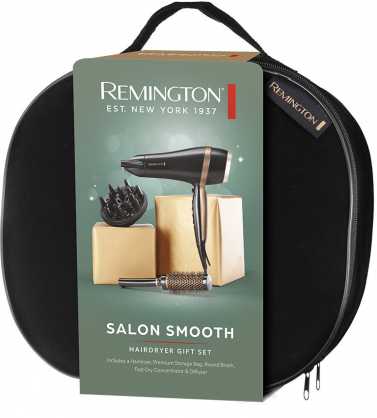 Plaukų džiovintuvas Remington Salon Smooth Set Juoda