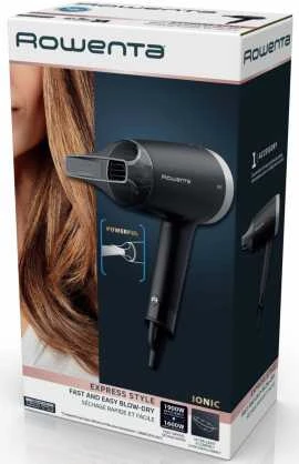 Rowenta | Plaukų džiovintuvas | CV1810 Express Style | 1900 W | Number of temperature settings 2 | Ionic function | Juodas