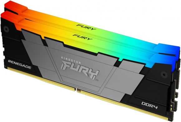 Vidinė atmintis (RAM) KINGSTON 32GB 3200MT/s DDR4 CL16 DIMM Kit of 2 1Gx8 FURY Renegade RGB