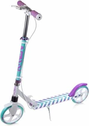Aliuminis paspirtukas RAVEN PASTELLE PRO su dideliais 20 cm. ratais Handbrake and front suspension