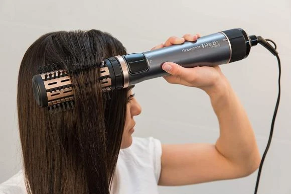 Remington Keratin Protect Rotating Air Styler | AS8810 | Keraminė šildymo sistema | Šildymo lygių skaičius 2 | 100 W | Pilkas/Juodas