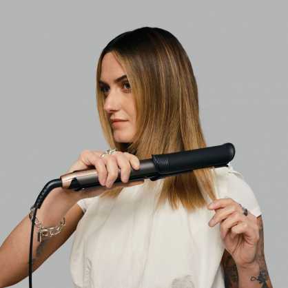 Remington Straight and Curl Plaukų tiesintuvas | S6077 ONE | Keraminė šildymo sistema | Temperatūra (min.) 150 °C | Temperatūra (maks.) 230 °C | Šildymo lygių skaičius 5
