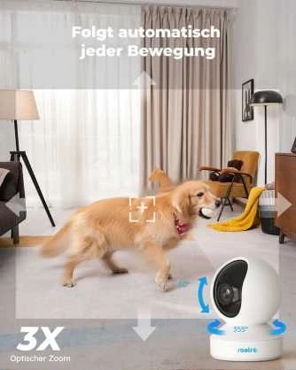 Vidinė apsaugos kamera Reolink E Series E340, baltos spalvos