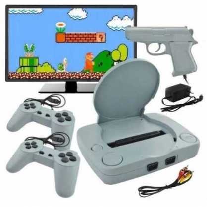 Riff RF-2GUN retro konsolė su 22 8 bitų žaidimais su 2 vairasvirtėmis + žaidimo pistoletu