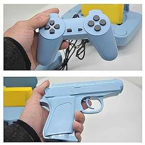 Riff RF-2GUN retro konsolė su 22 8 bitų žaidimais su 2 vairasvirtėmis + žaidimo pistoletu