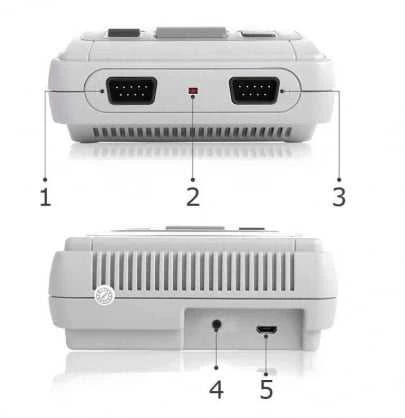 RoGer SFC620-LD Super Mini SFC Gamin konsolė / 620 retro 8 bitų žaidimai / 2x žaidimų pultai