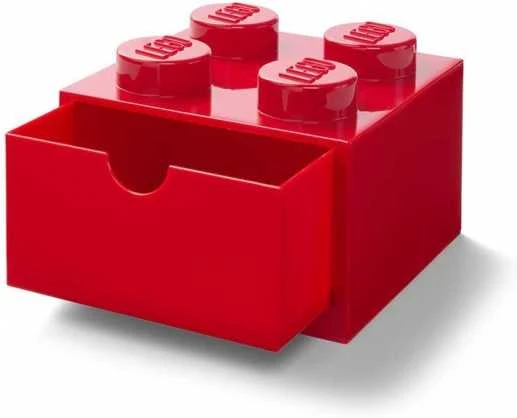 LEGO Brick 4 Desk Drawer raudona