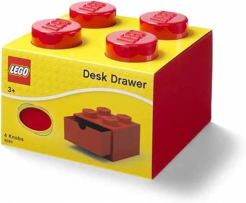 LEGO Brick 4 Desk Drawer raudona