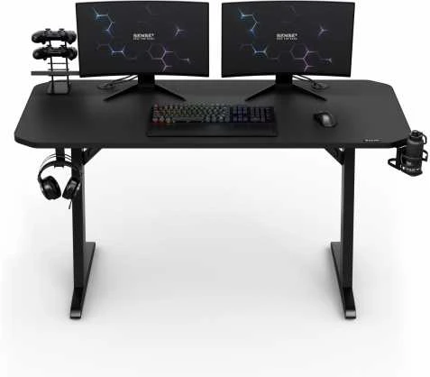 SENSE7 Nomad Basic rašomasis stalas, juodas, 140 cm x 60 cm, bazinis