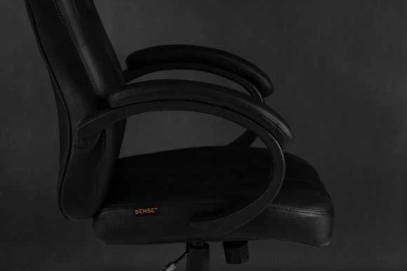Žaidimų kėdė SENSE7 Prism, Juoda (odinė)