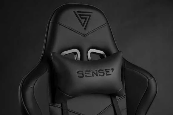 Žaidimų kėdė SENSE7 Spellcaster, Juoda (odinė)