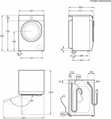 Skalbimo mašina Skalbyklė su garų programa Electrolux EW7F3494EQ