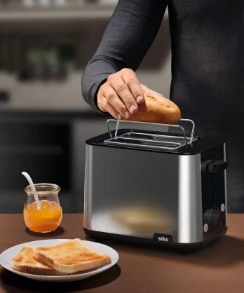BRAUN pusryčių skrudintuvas HT 1510 BK, 8 skirtingi nustatymai, Juodas