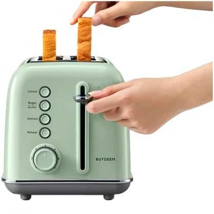 BUYDEEM 2 gabalėlių skrudintuvas, modelis DT620E, spalva Cozy Greenish, EU