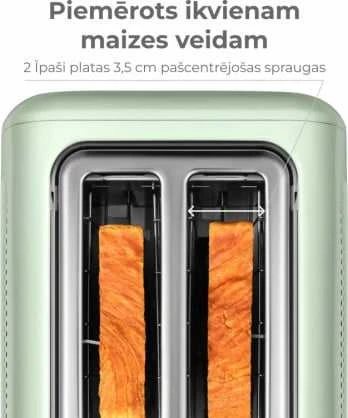 BUYDEEM 2 gabalėlių skrudintuvas, modelis DT620E, spalva Cozy Greenish, EU