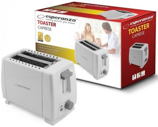 Skrudintuvas Toaster Esperanza Caprese EKT001 (600W, baltos spalvos)