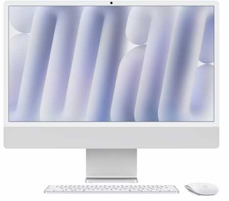 Stacionarus kompiuteris iMac 24 colių 4,5K tinklainė, Apple M4 10C CPU, 10C GPU/16GB/256GB SSD/Sidabrinis/RUS