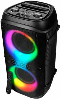 Garsiakalbis SVEN PS-800, juodas (100W, TWS, Bluetooth, FM, USB, Micro SD, LED ekranas, 4400mA*h)