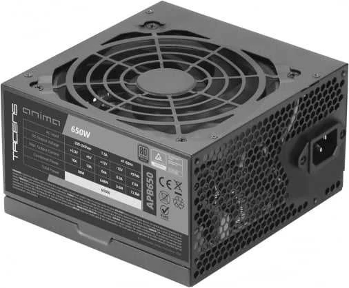 Tacens Anima APB650 maitinimo blokas 650 W 24 kontaktų ATX ATX Juodas