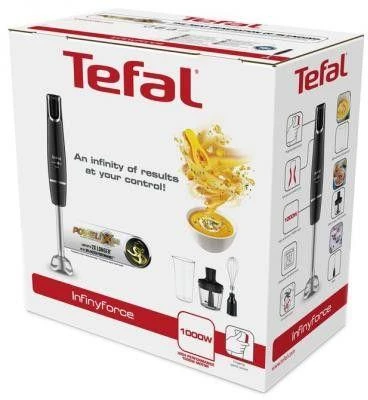 TEFAL | Maišytuvas | HB943838 InfintyForce | Hand Maišytuvas | 1000 W | Greičių skaičius 1 | Chopper | Juodas
