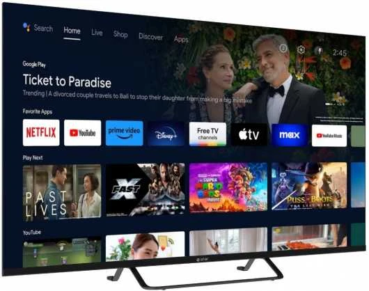 Televizorius eSTAR Android TV 43"/101cm 2K FHD LEDTV43A1T2 Juodas