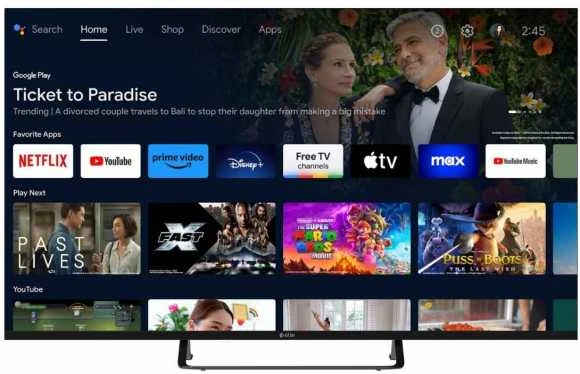 Televizorius eSTAR Android TV 43"/101cm 2K FHD LEDTV43A1T2 Juodas