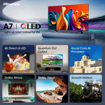 Televizorius Hisense 55A7NQ | 55 | Smart TV | VIDAA | UHD | Juodas
