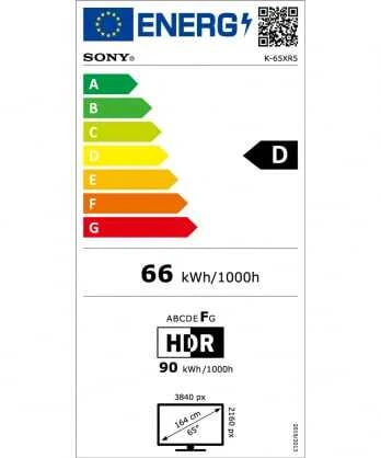 Televizorius Sony TV | K65XR55B Bravia 5 | 65 | Smart TV | Google TV | 4K UHD | Juodas